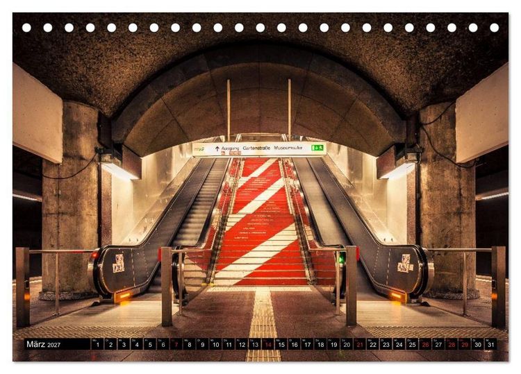 Produktbild: Frankfurt - mit der U-Bahn erfahren (Tischkalender 2027 DIN A5 quer), CALVENDO Monatskalender