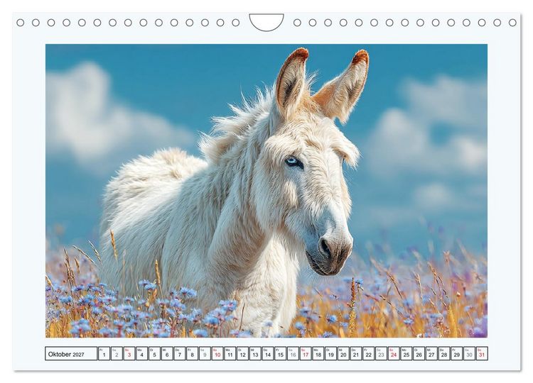 Produktbild: Sanfte Eselpoesie. Momente zwischen Bergwelt und Meer (Wandkalender 2027 DIN A4 quer), CALVENDO Monatskalender