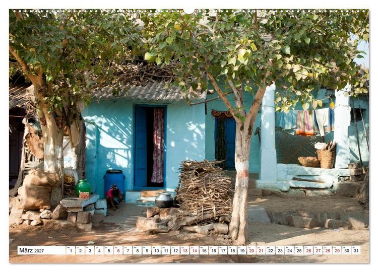 Produktbild: Momente einer Reise - Goa und Karnataka (Wandkalender 2027 DIN A2 quer), CALVENDO Monatskalender