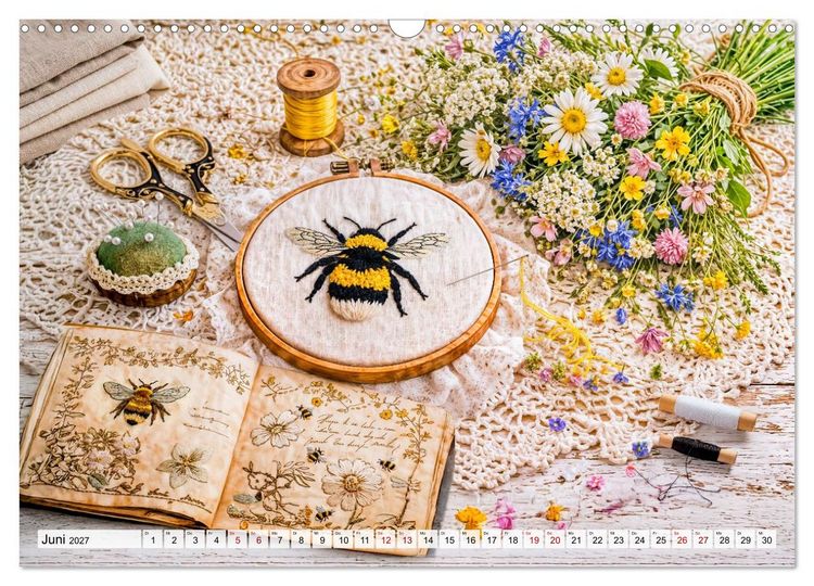 Produktbild: Alte Handwerksk&uuml;nste - Sticken, Backen, Schneidern und Traditionen (Wandkalender 2027 DIN A3 quer), CALVENDO Monatskalender