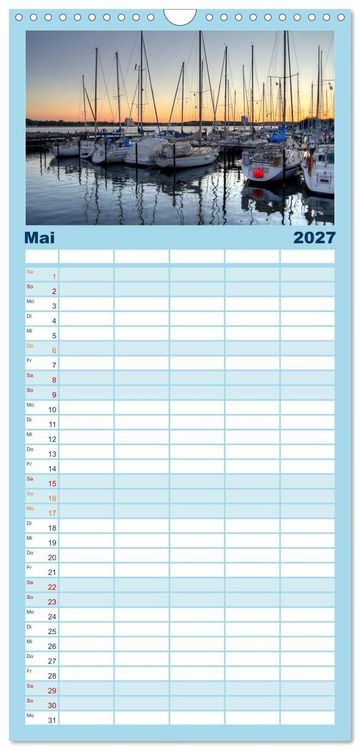 Produktbild: Familienplaner 2027 - Timmendorfer Strand mit 5 Spalten (Wandkalender, 21 x 45 cm) CALVENDO
