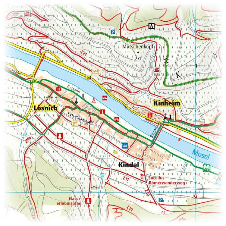 Produktbild: Mittelmosel, Bernkastel-Kues - Traben-Trarbach - Kröv 1 : 25 000