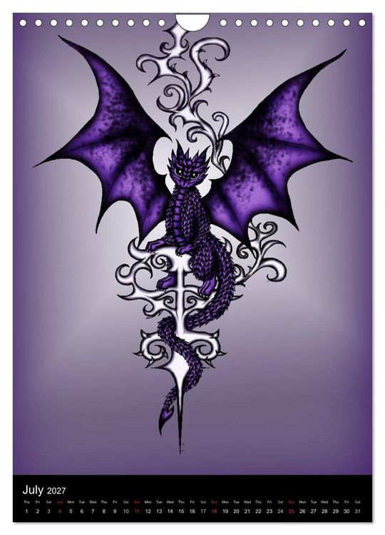 Produktbild: Dragons (Wall Calendar 2027 DIN A4 portrait), CALVENDO 12 Month Wall Calendar