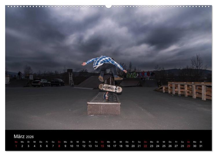 Produktbild: it's SKATEBOARDING (hochwertiger Premium Wandkalender 2026 DIN A2 quer), Kunstdruck in Hochglanz