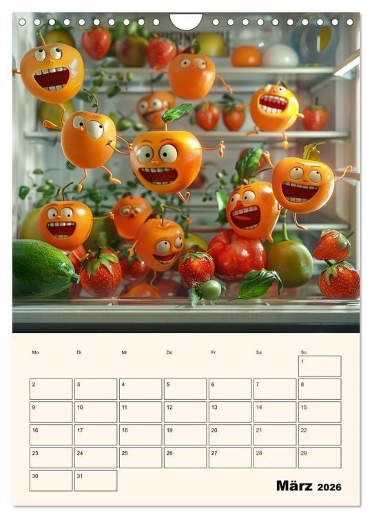 Produktbild: Nachts im K&uuml;hlschrank (Wandkalender 2026 DIN A4 hoch), CALVENDO Monatskalender