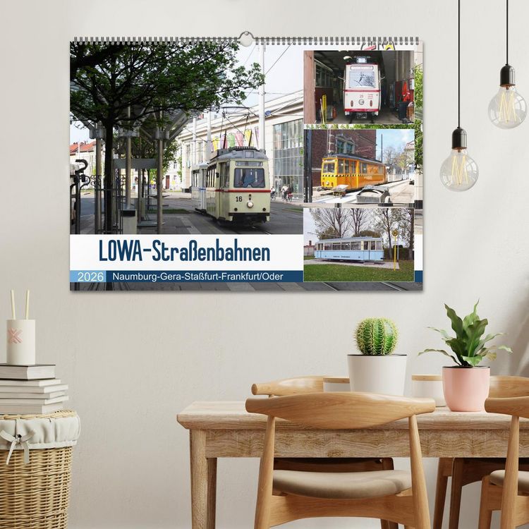 Produktbild: LOWA-Stra&szlig;enbahnen Naumburg-Gera-Sta&szlig;furt-Frankfurt/Oder (Wandkalender 2026 DIN A2 quer), CALVENDO Monatskalender