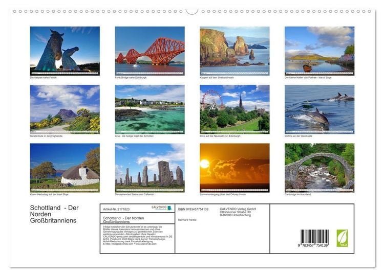 Produktbild: Schottland - Der Norden Gro&szlig;britanniens (hochwertiger Premium Wandkalender 2026 DIN A2 quer), Kunstdruck in Hochglanz