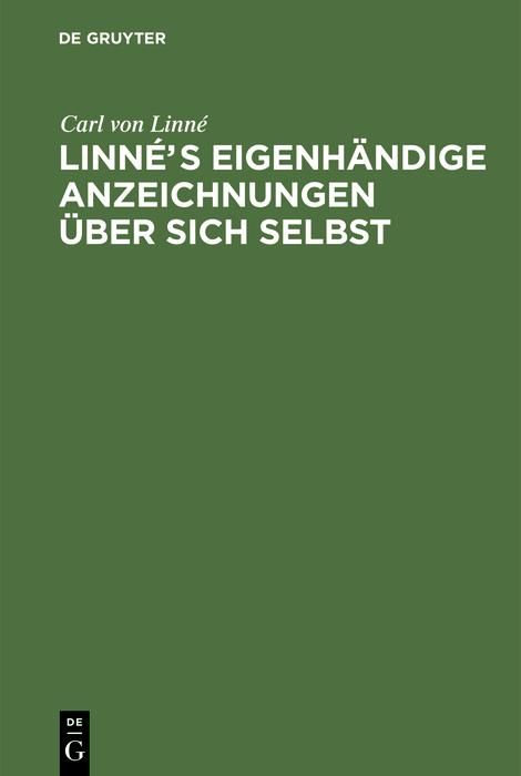 Produktbild: Linn&eacute;s eigenh&auml;ndige Anzeichnungen &uuml;ber sich selbst