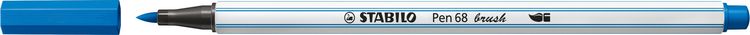 Produktbild: STABILO Premium-Filzstift mit Pinselspitze f&uuml;r variable Strichst&auml;rken -   Pen 68 brush - Einzelstift - dunkelblau
