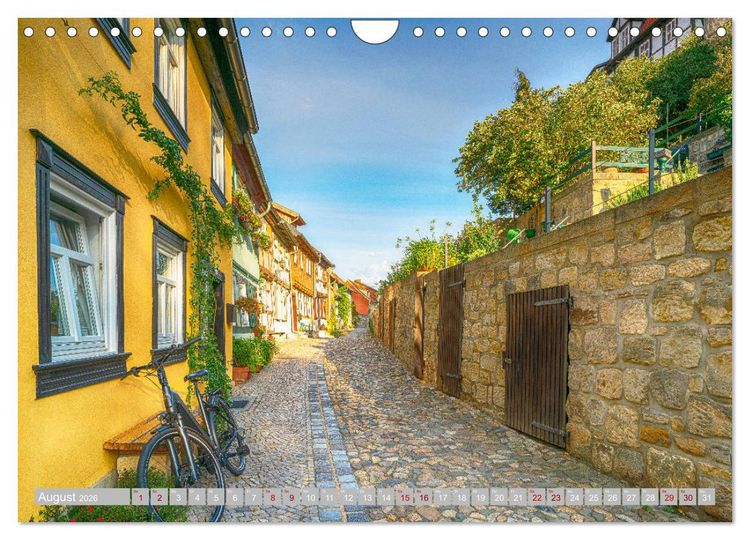 Produktbild: Quedlinburg - 1000 Jahre Geschichte im Harz (Wandkalender 2026 DIN A4 quer), CALVENDO Monatskalender