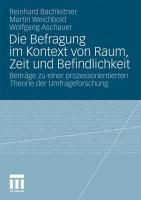 Produktbild: Die Befragung im Kontext von Raum, Zeit und Befindlichkeit
