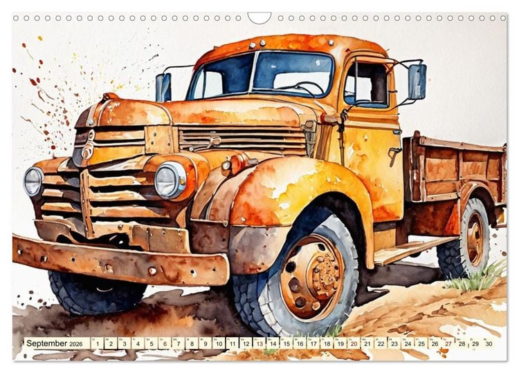Produktbild: Nostalgische Trucks (Wandkalender 2026 DIN A3 quer), CALVENDO Monatskalender