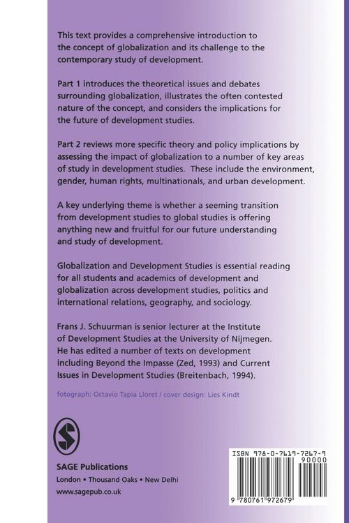 Produktbild: Globalization and Development Studies