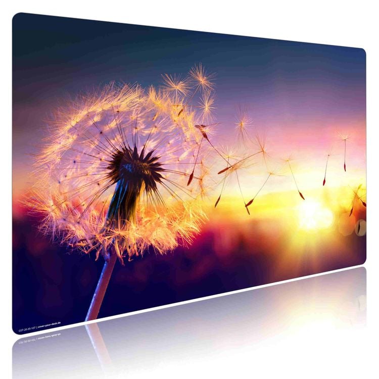 Produktbild: Cover-your-desk Schreibtischunterlage f&uuml;r Kinder und Erwachsene Pusteblume im Sonnenlicht, aus hochwertigem Vinyl , 60 x 40 cm