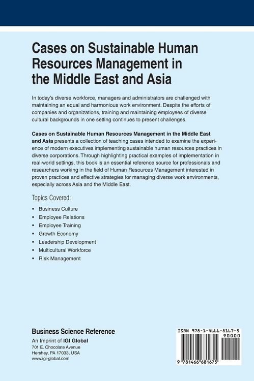 Produktbild: Cases on Sustainable Human Resources Management in the Middle East and Asia