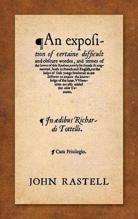 Produktbild: An Exposition of Certaine Difficult and Obscure Wordes, and Termes of the Lawes of this Realme