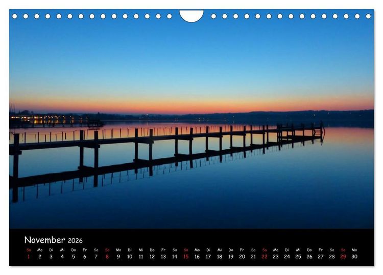Produktbild: Starnberger See - Silent Moments (Wandkalender 2026 DIN A4 quer), CALVENDO Monatskalender