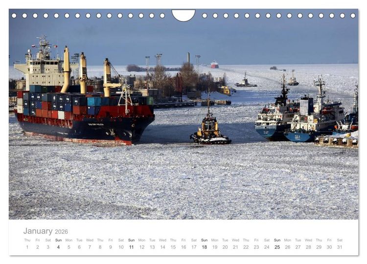 Produktbild: Fascination of Shipping On board around the world (Wall Calendar 2026 DIN A4 landscape), CALVENDO 12 Month Wall Calendar