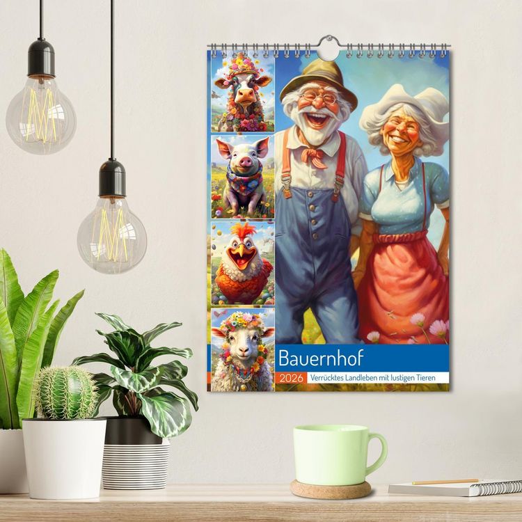 Produktbild: Bauernhof. Verr&uuml;cktes Landleben mit lustigen Tieren (Wandkalender 2026 DIN A4 hoch), CALVENDO Monatskalender