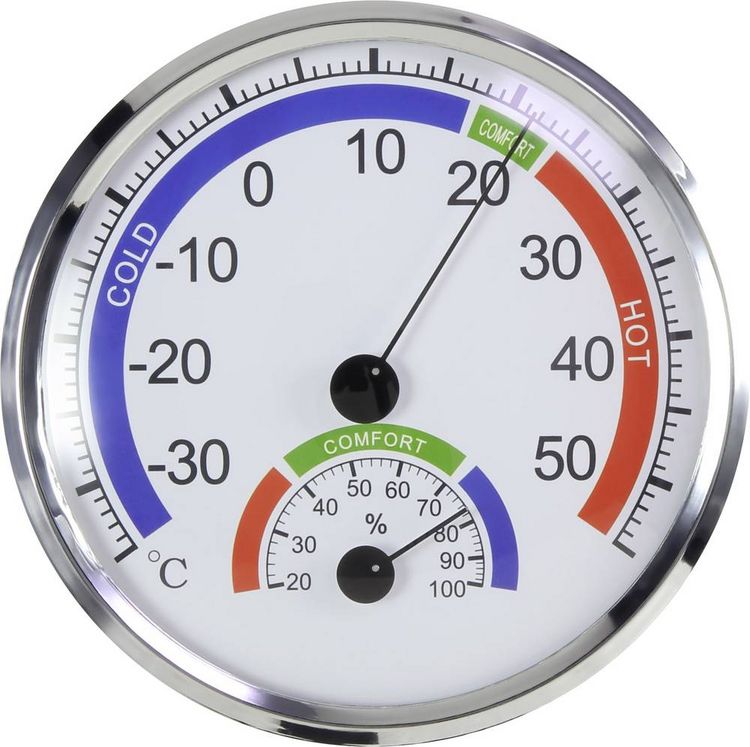 Produktbild: Thermo-/Hygrometer Silber TH101E