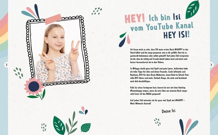 Produktbild: #HAPPY &ndash; Mein Mitmach-Journal von YouTuberin Hey Isi