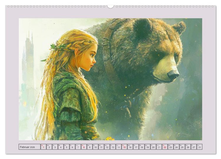 Produktbild: Traumwelten. Mangas mit magischen Begegnungen (hochwertiger Premium Wandkalender 2026 DIN A2 quer), Kunstdruck in Hochglanz