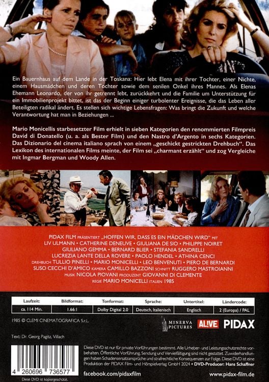 Produktbild: Hoffen wir, dass es ein M&auml;dchen wird (Speriamo che sia femmina) / Vielfach preisgekr&ouml;nte Kom&ouml;die mit Starbesetzung (Pidax Film-Klassiker)