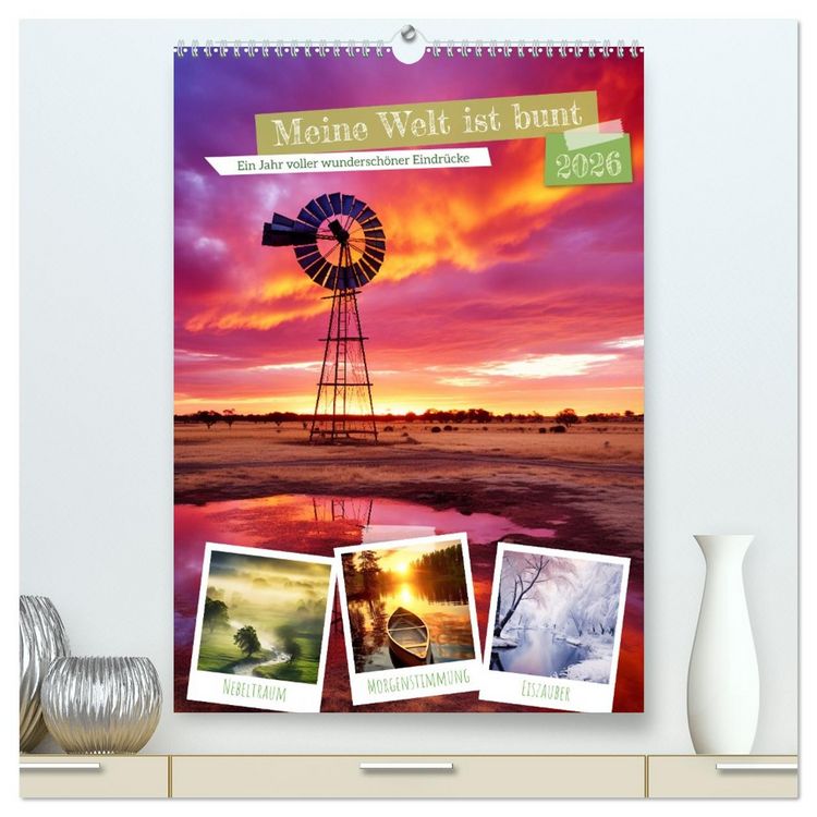 Produktbild: Meine Welt ist bunt (hochwertiger Premium Wandkalender 2026 DIN A2 hoch), Kunstdruck in Hochglanz