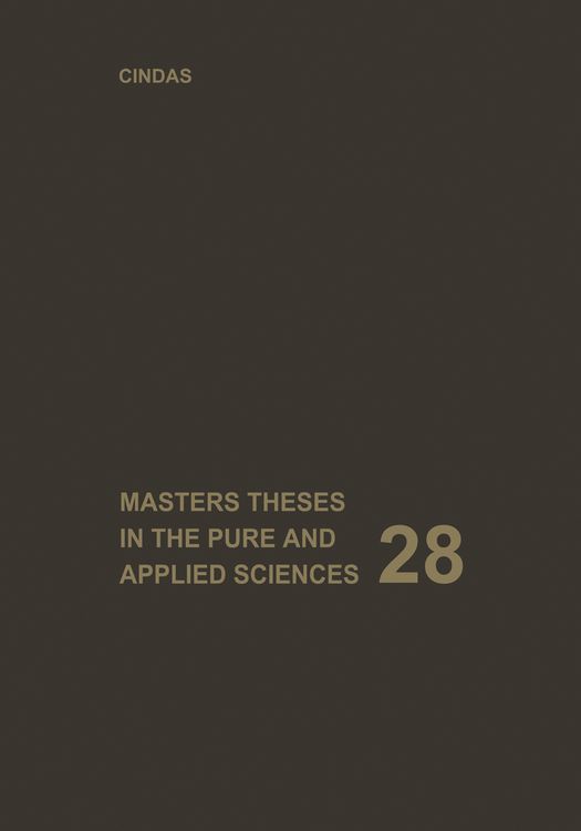 Produktbild: Masters Theses in the Pure and Applied Sciences