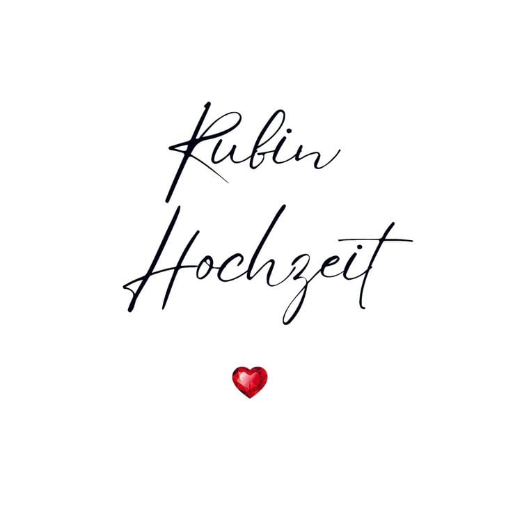 Produktbild: G&auml;stebuch "Rubin Hochzeit"- Premium G&auml;stebuch Blanko