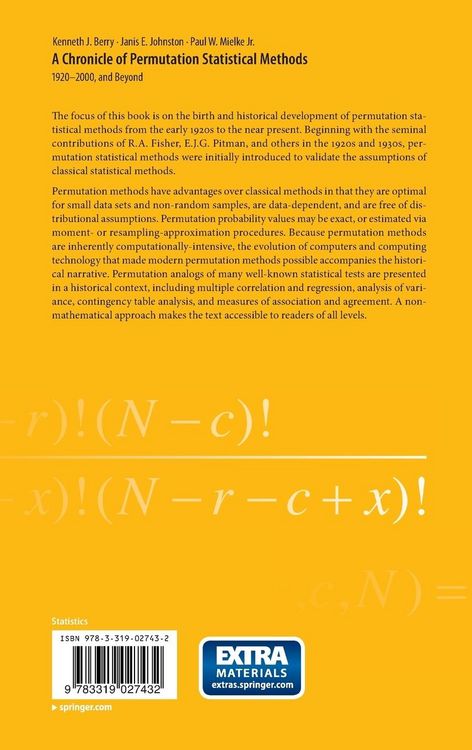 Produktbild: A Chronicle of Permutation Statistical Methods