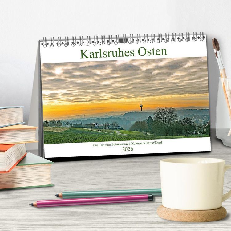 Produktbild: Karlsruhes Osten (Tischkalender 2026 DIN A5 quer), CALVENDO Monatskalender