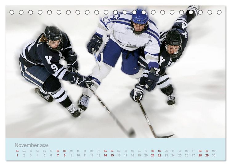 Produktbild: Eishockey! Schneller, h&auml;rter, das Powergame! (Tischkalender 2026 DIN A5 quer), CALVENDO Monatskalender