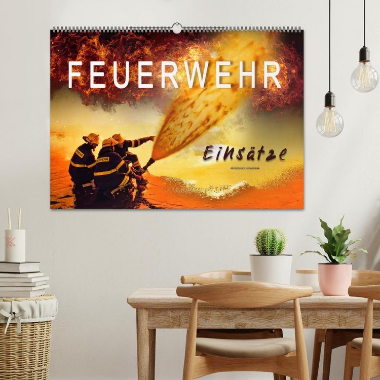 Produktbild: Feuerwehr - Eins&auml;tze (Wandkalender 2026 DIN A2 quer), CALVENDO Monatskalender