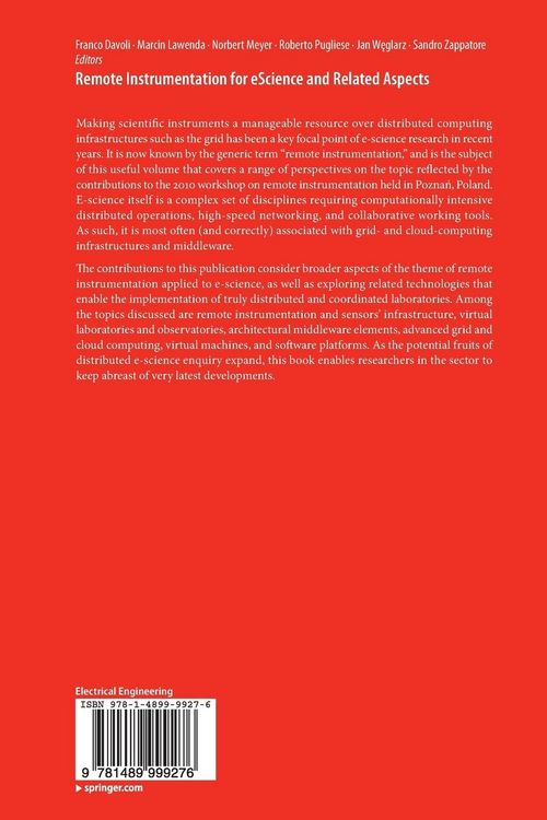 Produktbild: Remote Instrumentation for eScience and Related Aspects