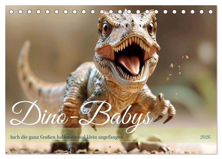 Produktbild: Dino-Babys (Tischkalender 2026 DIN A5 quer), CALVENDO Monatskalender