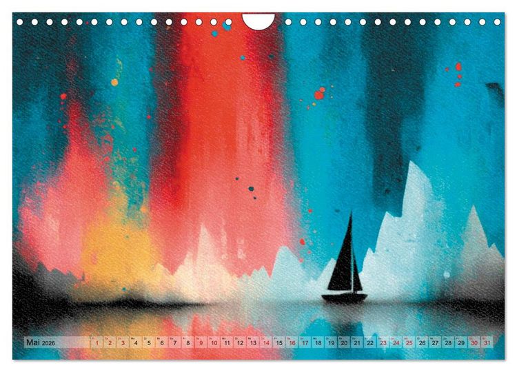 Produktbild: Wenn die Stille in Farbe tropft (Wandkalender 2026 DIN A4 quer), CALVENDO Monatskalender