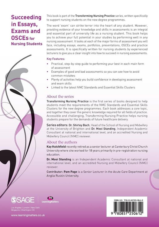 Produktbild: Succeeding in Essays, Exams and OSCEs for Nursing Students