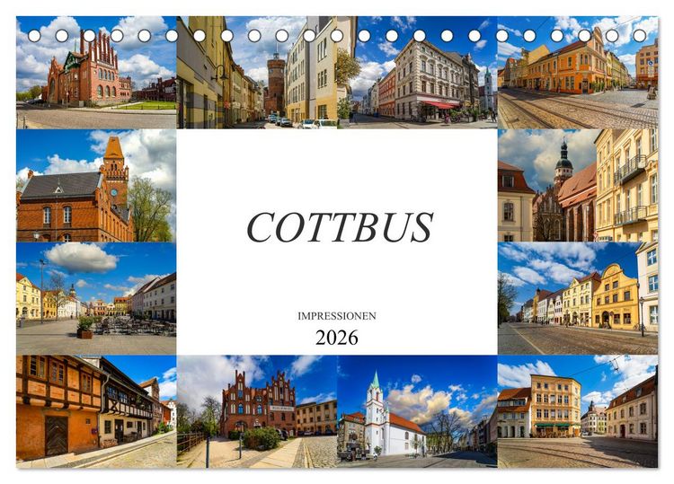 Produktbild: Cottbus Impressionen (Tischkalender 2026 DIN A5 quer), CALVENDO Monatskalender