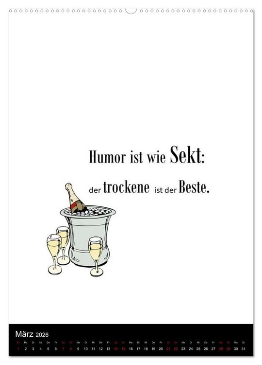 Produktbild: SPRUCH-Beutel voller Spr&uuml;che rund ums TRINKEN (hochwertiger Premium Wandkalender 2026 DIN A2 hoch), Kunstdruck in Hochglanz