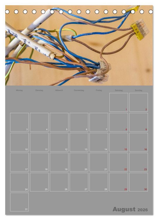 Produktbild: Brandgef&auml;hrliche elektrische Anlagen (Tischkalender 2026 DIN A5 hoch), CALVENDO Monatskalender