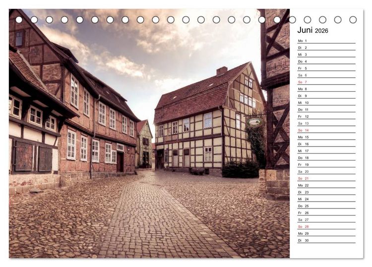 Produktbild: Fachwerkh&auml;user im Harz (Tischkalender 2026 DIN A5 quer), CALVENDO Monatskalender