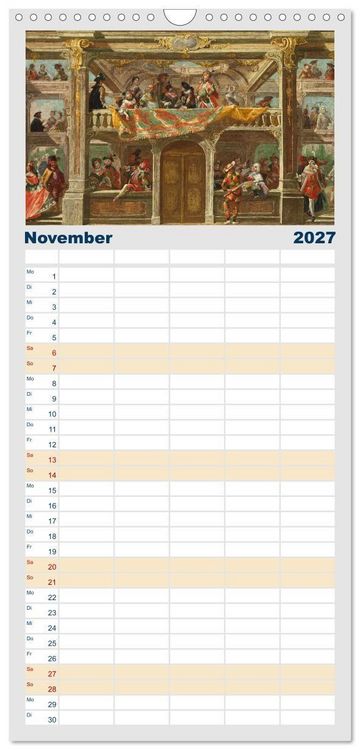 Produktbild: Familienplaner 2027 - Party Time - Das Fest in der Kunst mit 5 Spalten (Wandkalender, 21 x 45 cm) CALVENDO