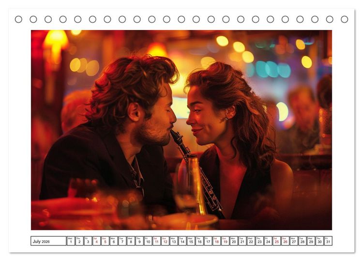 Produktbild: In Jazz Bars at Midnight (Desk Calendar 2026 DIN A5 landscape), CALVENDO 12 Month DeskCalendar
