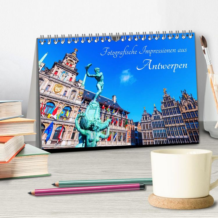 Produktbild: Fotografische Impressionen aus Antwerpen (Tischkalender 2026 DIN A5 quer), CALVENDO Monatskalender