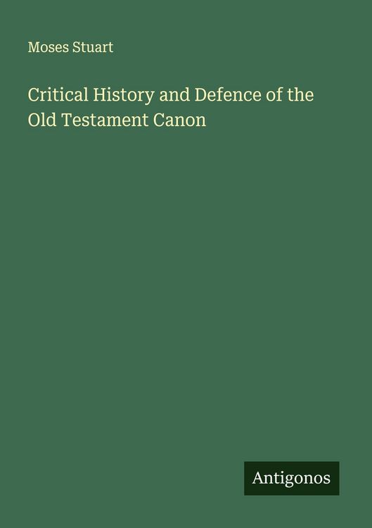 Produktbild: Critical History and Defence of the Old Testament Canon
