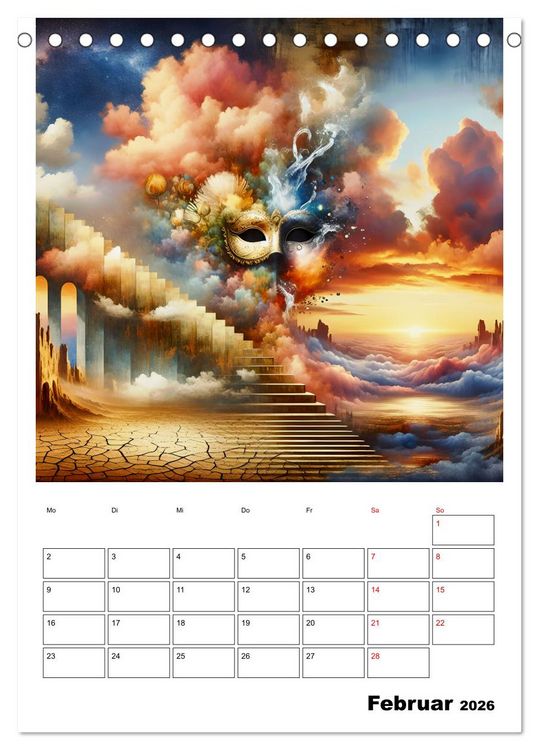Produktbild: Treppen der Illusionen (Tischkalender 2026 DIN A5 hoch), CALVENDO Monatskalender