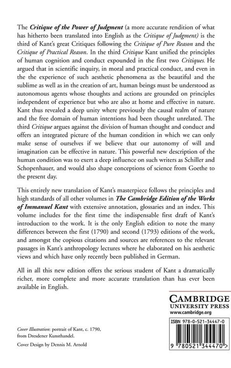 Produktbild: Critique of the Power of Judgment