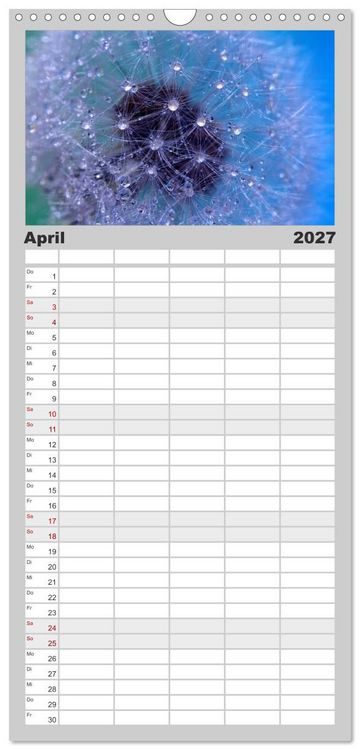 Produktbild: Familienplaner 2027 - Puste mal! mit 5 Spalten (Wandkalender, 21 x 45 cm) CALVENDO