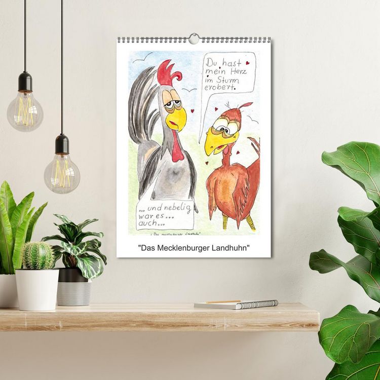 Produktbild: Das mecklenburger Landhuhn (Wandkalender 2026 DIN A3 hoch), CALVENDO Monatskalender